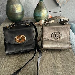 Emma Fox Crossbody bags Black and Silver